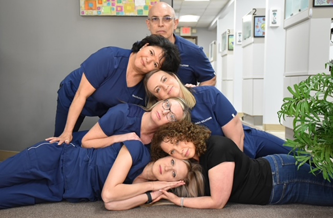 Staff having fun